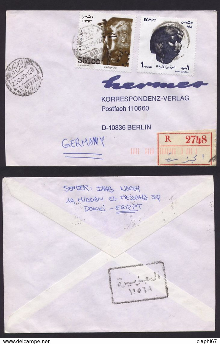 Egypte Lettre Recommandée 1993 -> Berlin Voir Scan égyptologie - Cartas & Documentos