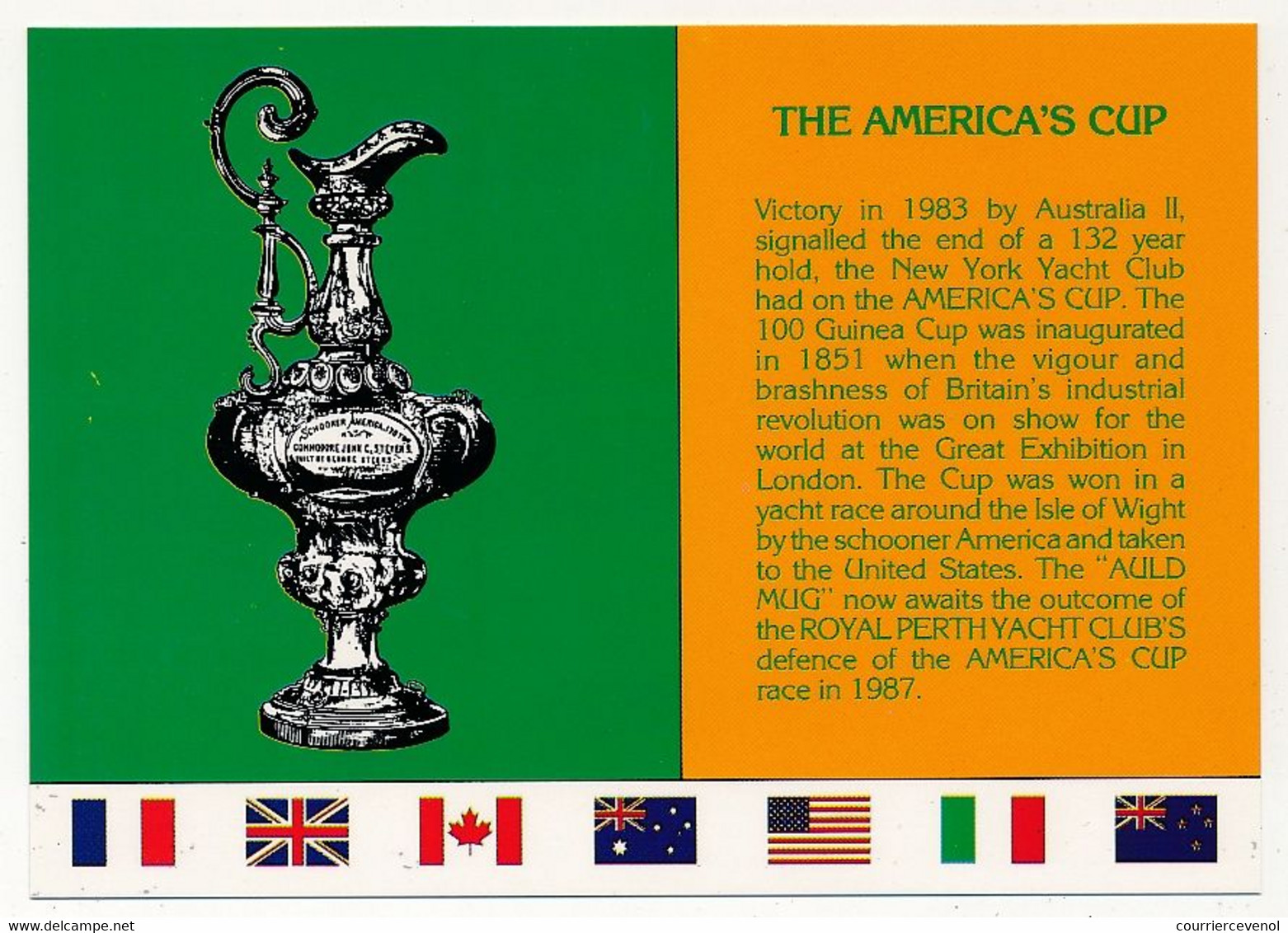 AUSTRALIE - Nautisme / Voile - 5 CPM "The America's Cup" + 1 Sous-bock - Autres & Non Classés