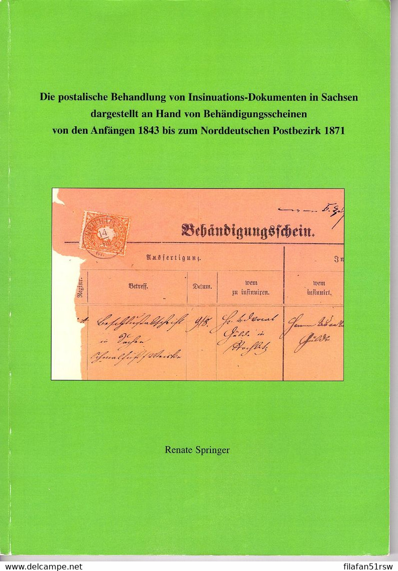 Insiunationsdokumente In Sachsen,Königlich Sächsische Post, Behändigungsscheine 1843 Bis 1871, - Filatelia E Historia De Correos