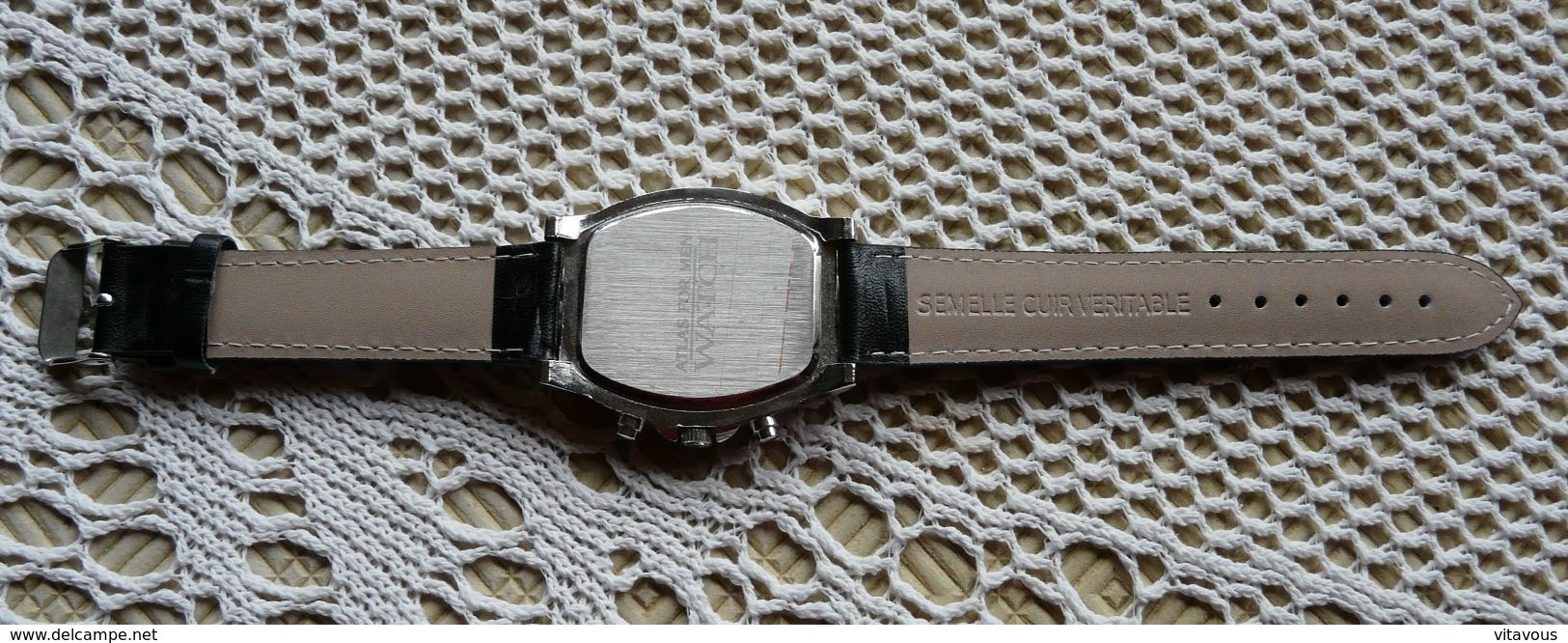Pub Montre Watch  Vuillemin Regnier Quartz Pour Homme -  Bracelet  D'origine En  Cuir - Pub Atlas For Men - Advertisement Watches