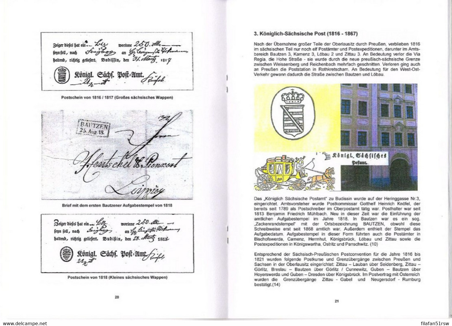 Budissin - Bautzen, Geschichte Der Post Teil I 1635-1869, Gottfried Neck, Eigenverlag Stadt Bautzen, 2013, Neuwertig, - Filatelia E Historia De Correos