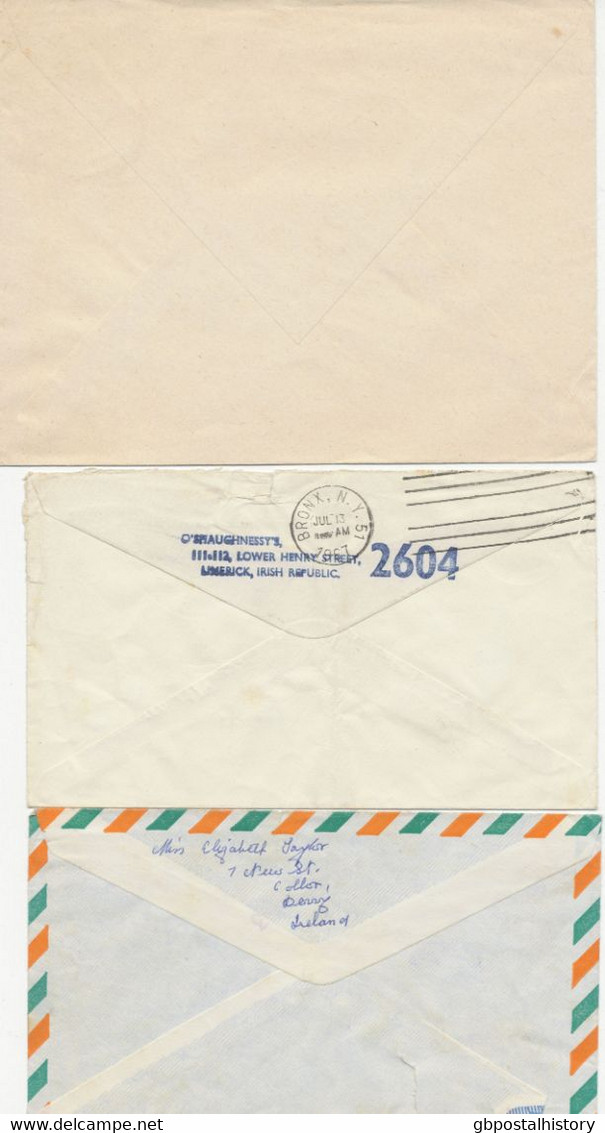 IRELAND 1952/74 9 Different Almost All Airmail Covers Partly With Good Postage Stamps All To USA – Also Usefull Postmark - Airmail