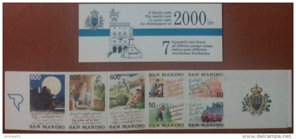 SAN MARINO - 1992 - Attrattive Turistiche Di San Marino - Libretto - NUOVO - **MNH - Libretti