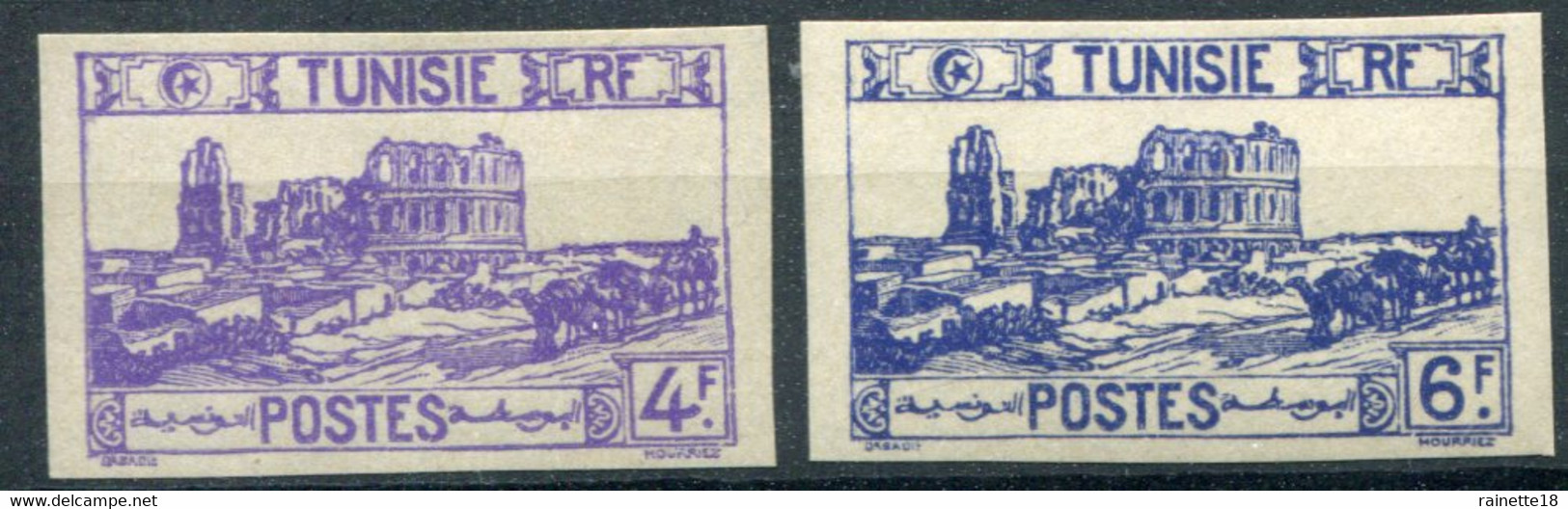 Tunisie     286 A ** - 289 **  Non Dentelés - Unused Stamps