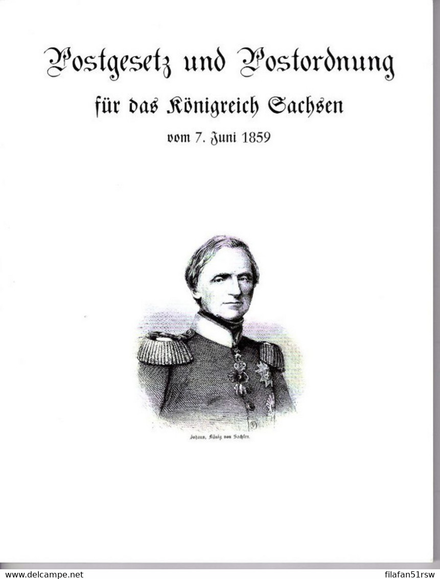 Postgesetz Und Postordnung Für Das Königreich Sachsen Vom 7. Juni 1859, Friedrich Gustav Moritz Dittrich, Eigenverlag - Filatelia E Historia De Correos