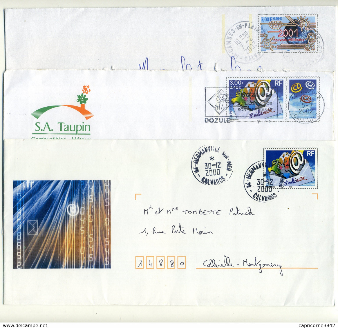 3 Enveloppes PAP - Nouveau Millénaire - PAP : Altri (1995-...)