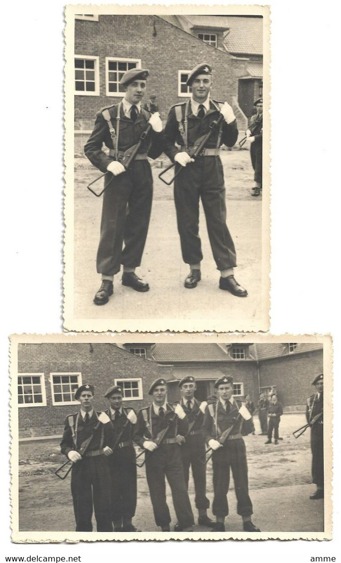 Evere  *  Armée Belge - Belgisch Leger - Kazerne Evere (2 Foto's  Mai 1951)  (militairen Met Naamvermelding) - Evere