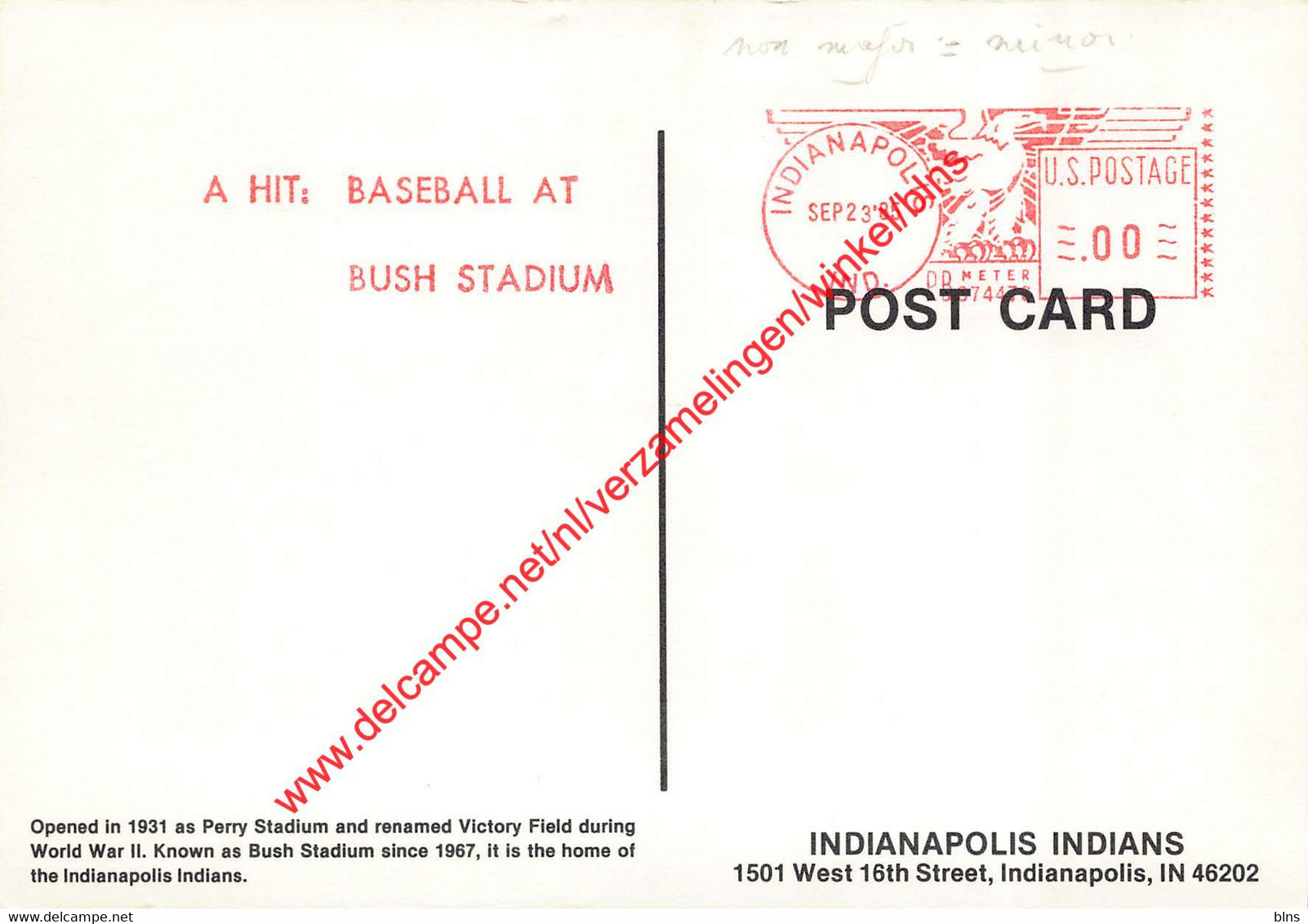 Indianapolis Indians - Bush Stadium - Indiana - United States - Baseball - Indianapolis