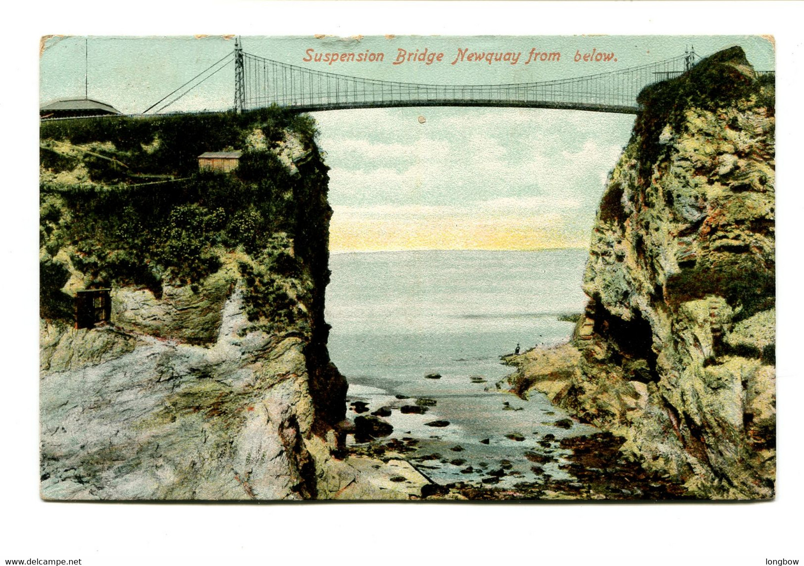 Suspension Bridge Newquay From Below , 1906 # Empire Series # - Newquay