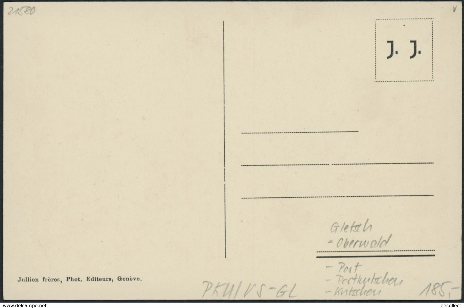 Suisse - VS Gletsch - Post - Postkutsche - Kutsche Oberwald - Oberwald