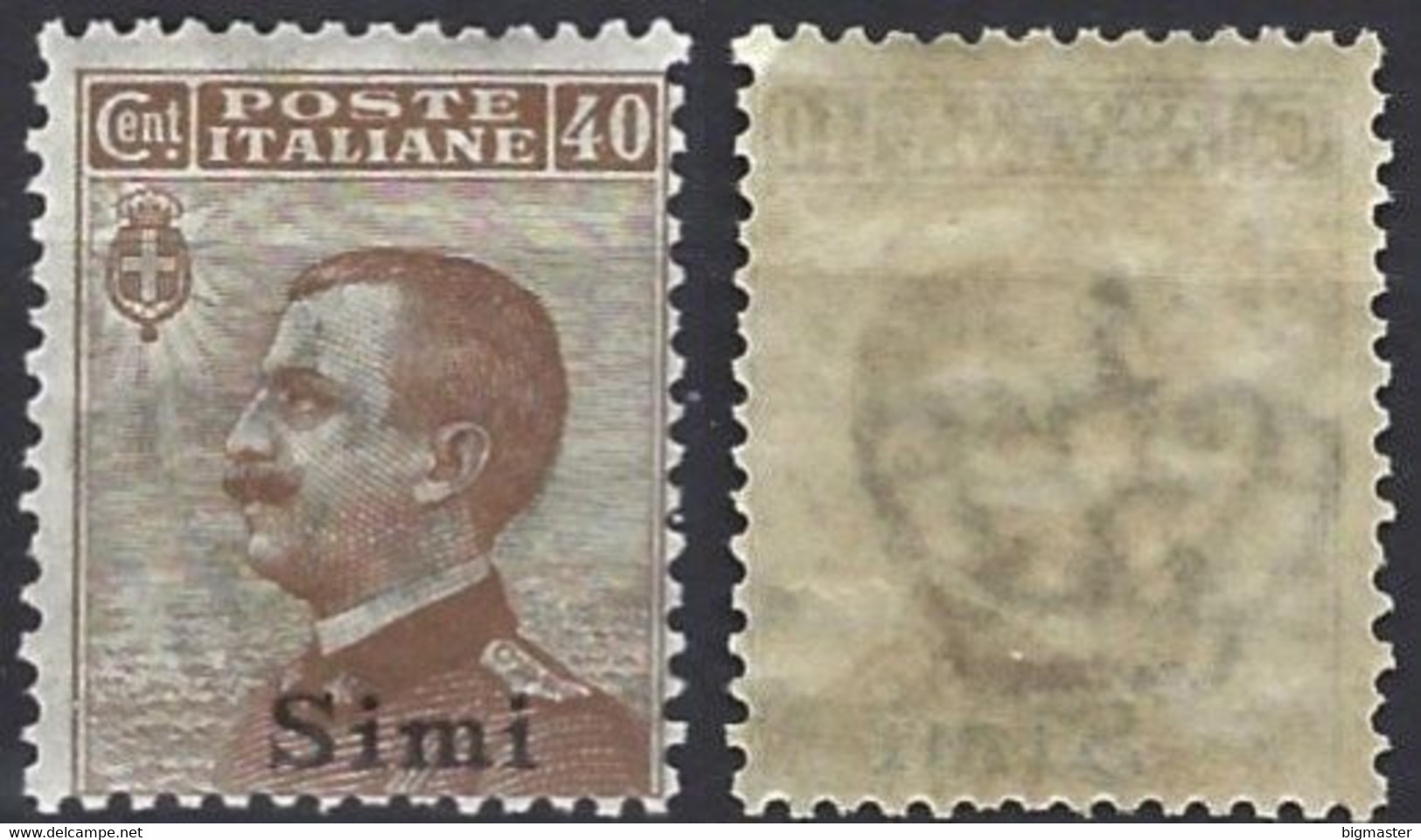 1912 Regno D'Italia IG 1912 IT-EG SI6 Franc Italia Soprast Simi New - Egeo (Simi)