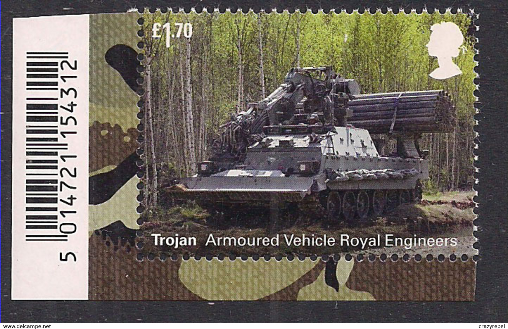 GB 2021 QE2 £1.70 British Army Vehicle Trojan Armoured Umm Ex M/S (R1179 ) - Ongebruikt