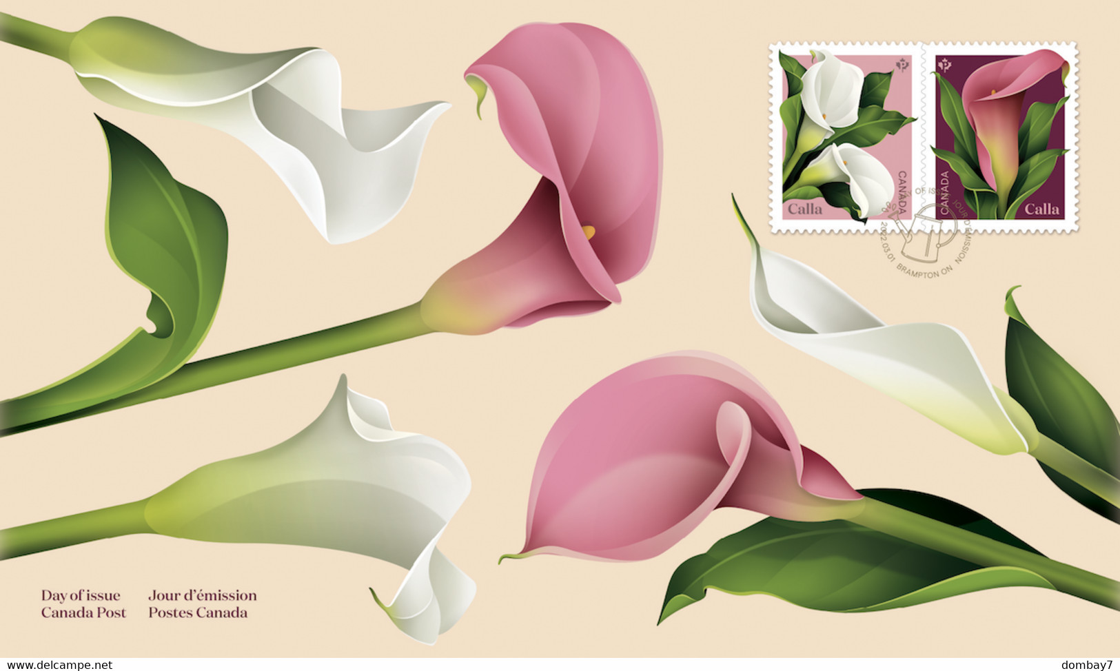 Qc. CALLA Flowers = FDC (Official First Day Cover) Canada 2022 - 2011-...