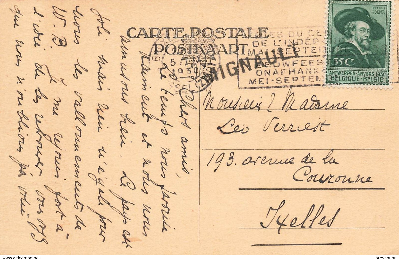 MIGNAULT - Château Des 4 Sapins Maison De Villégiature - Carte Circulé 1930 - Le Roeulx