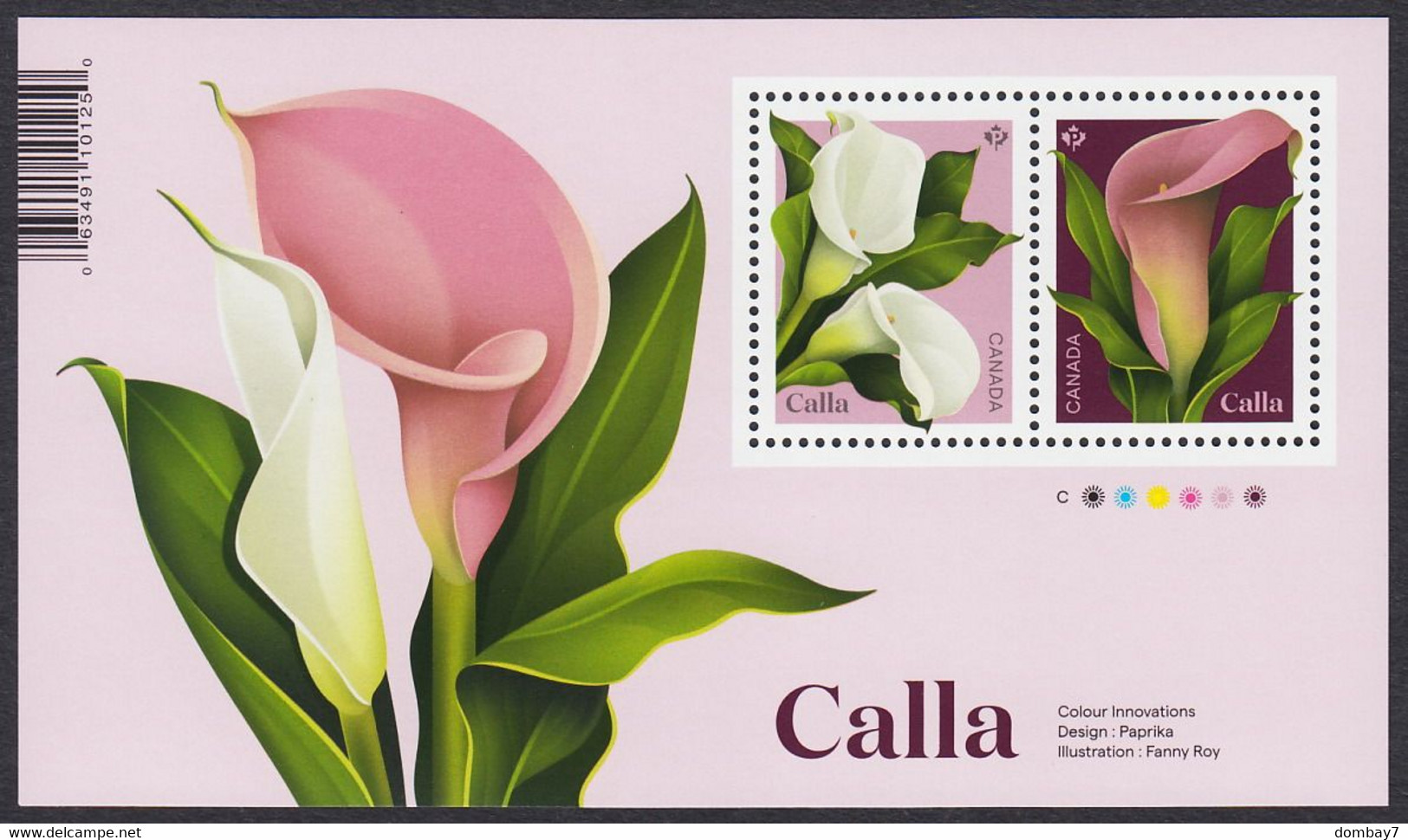 Qc. CALLA Flowers = Souvenir Sheet MNH Canada 2022 - Ungebraucht