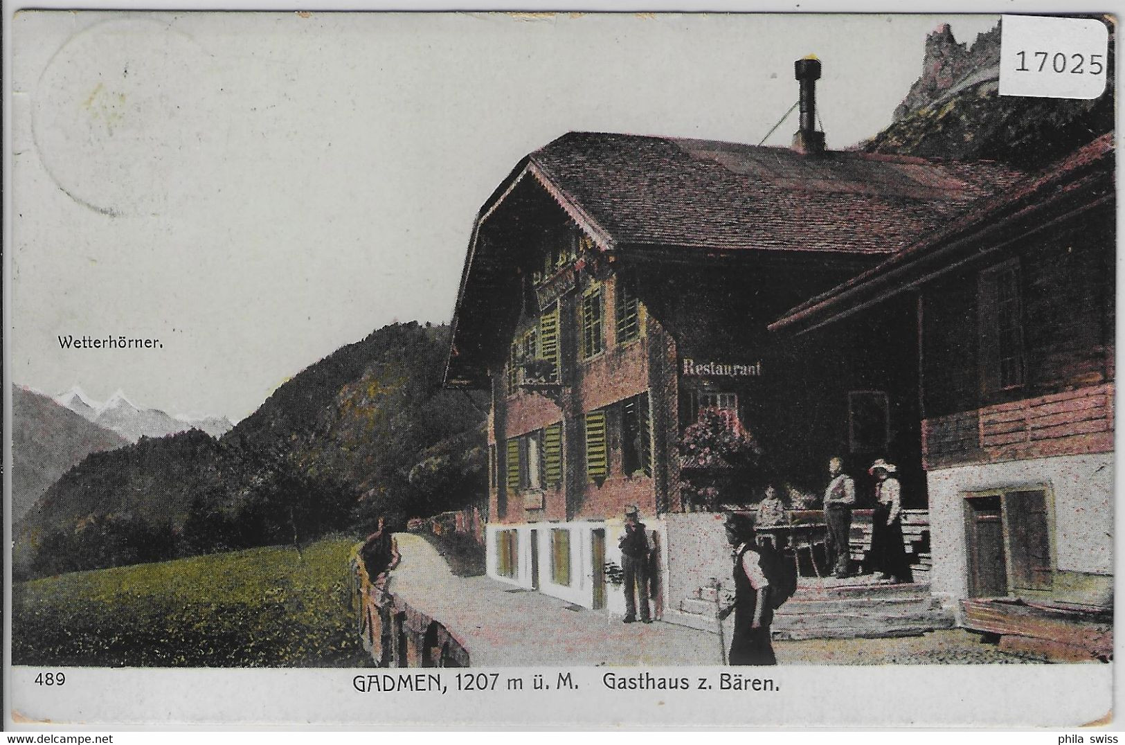 Gadmen - Gasthaus Restaurant Zum Bären Animee Belebt - Stempel: Nessenthal - Gadmen 