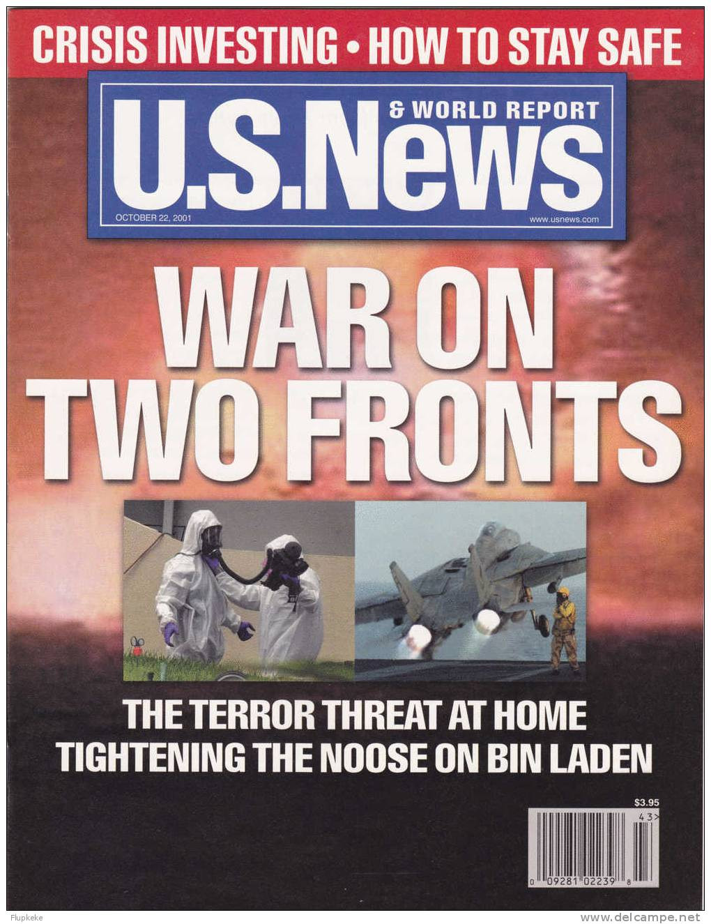 U.S. News October 22, 2001 Issue September 11, 2001 War On Two Front WTC 2001 - Histoire