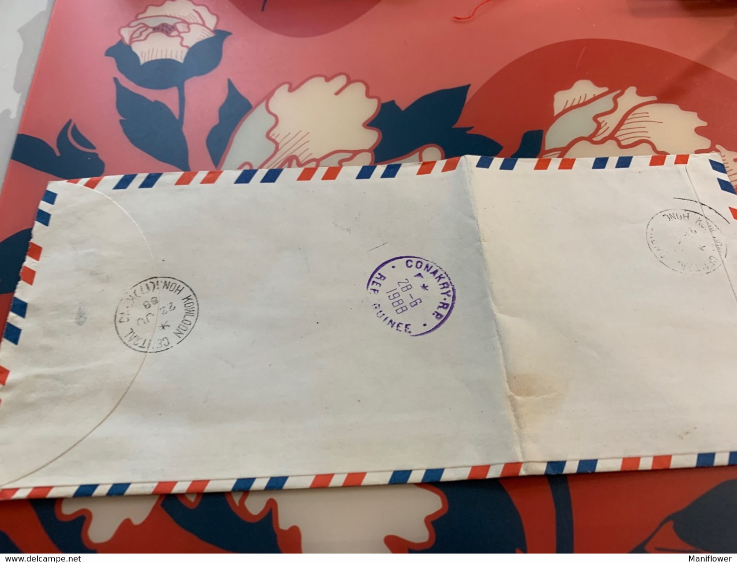 Hong Kong Stamp Postally Used Cover Return From Guinea - Postal Stationery