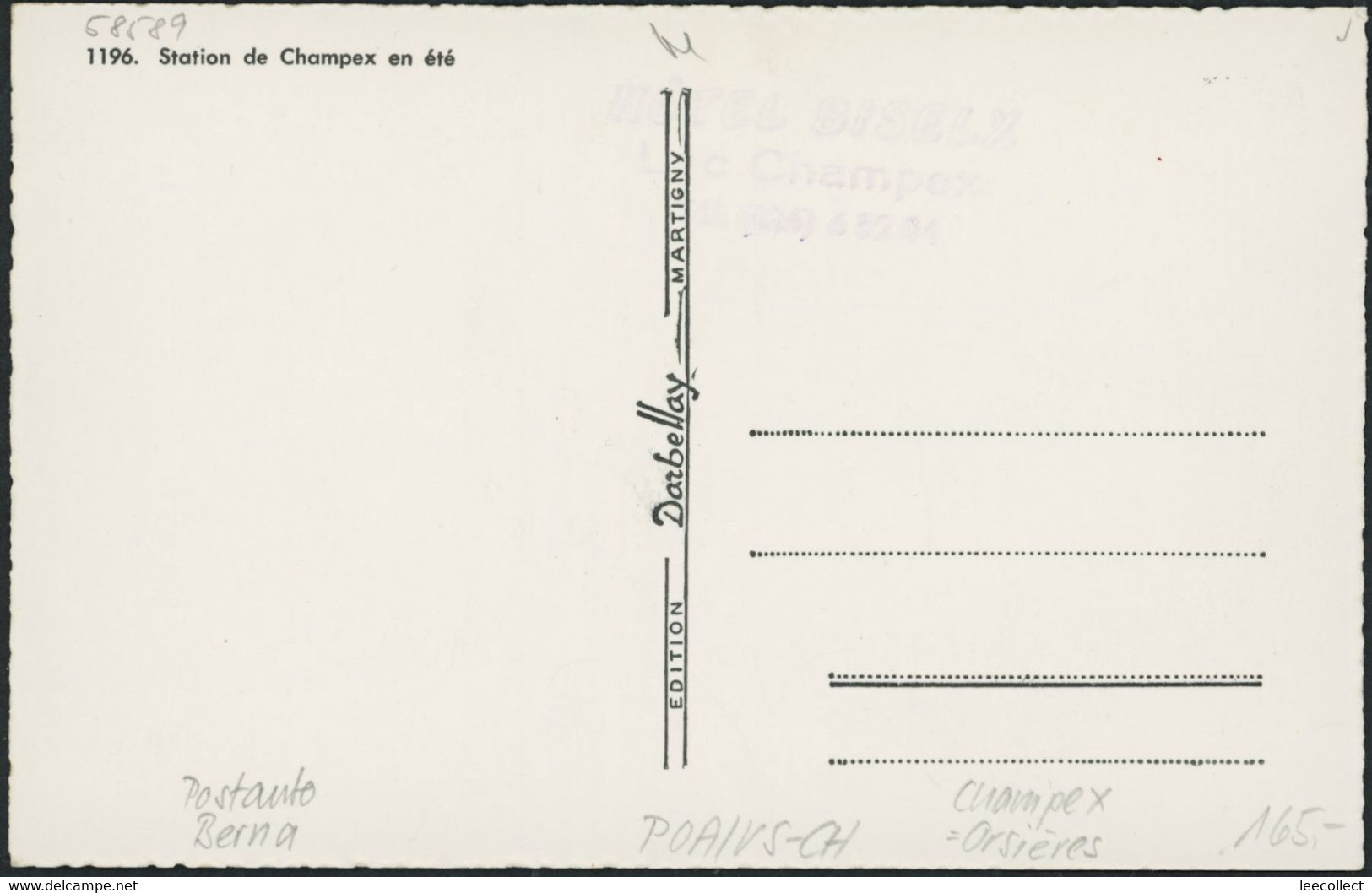 Suisse - VS Champex - Postauto - Berna - Orsières - Orsières