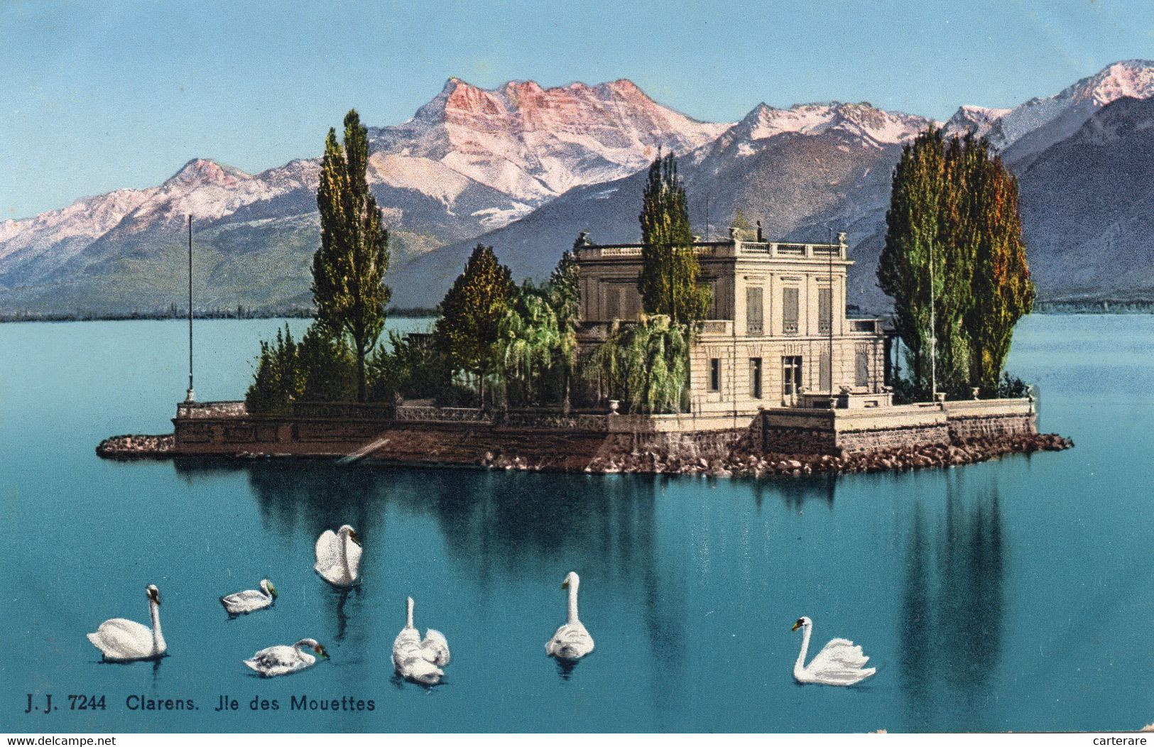 SUISSE,HELVETIA,SWISS,SCHWEIZ,SVIZZERA,SWITZERLAND ,ile Aux Mouettes,ile De Salagnon,montreux,clarens ,lac Léman,rare - Montreux