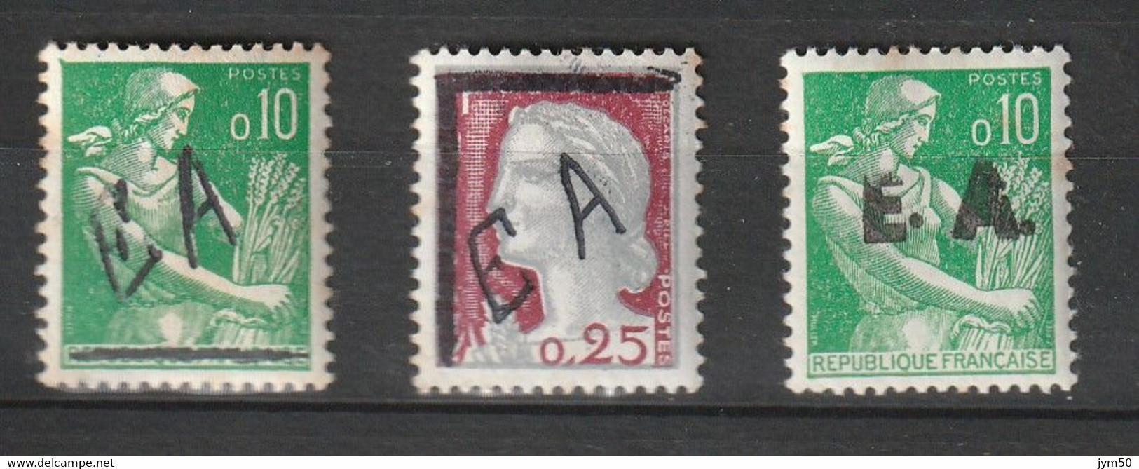 ALGERIE  3  TIMBRES SURCHAGES  E  A       ETAT  ALGERIEN   N ** - Andere & Zonder Classificatie