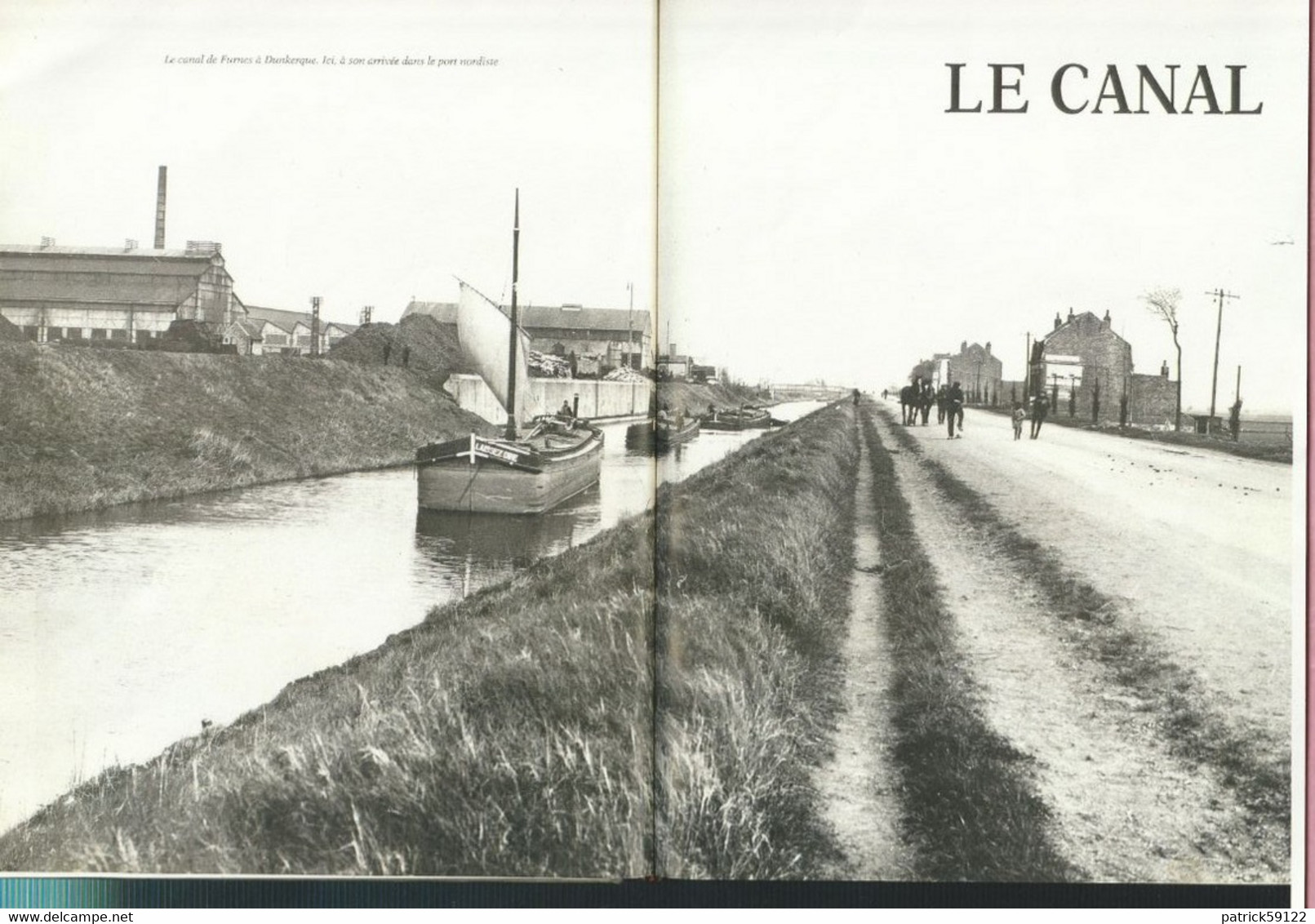 PHOTO GRAND FORMAT - ROSENDAEL Près DUNKERQUE - LE CANAL DE FURNES  - COLLECTION R WULLES - Lieux