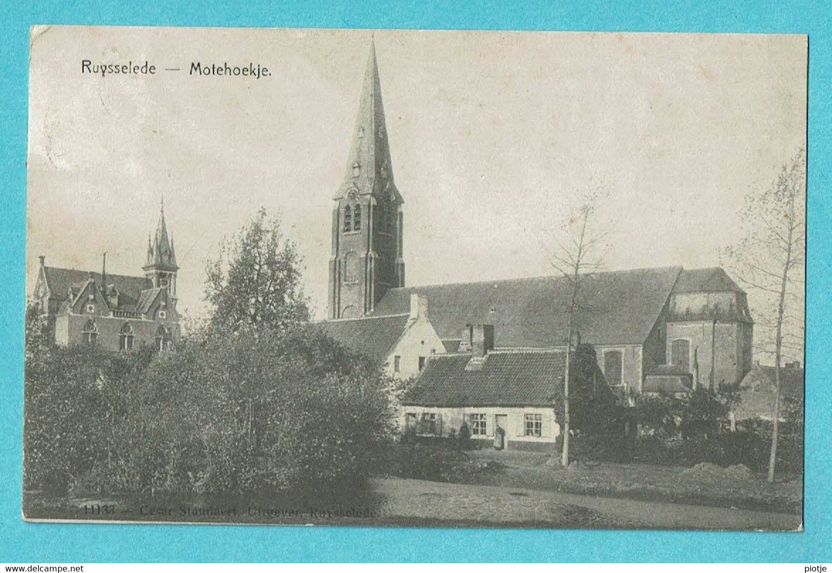 * Ruiselede - Ruysselede (West Vlaanderen) * (César Standaert, Nr 11133) Motehoekje, église, Kerk, Zeldzaam, TOP - Ruiselede