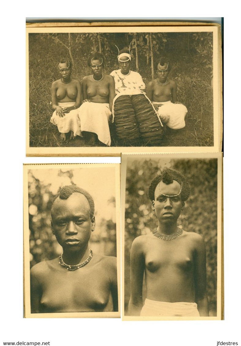 12 CP Ruanda Urundi "Types"  Ed. Jos Dardenne 1 Carnet Complet Sér. 2 Luxe K3. Vers 1930. Jeunes Filles Rwanda - Afrique