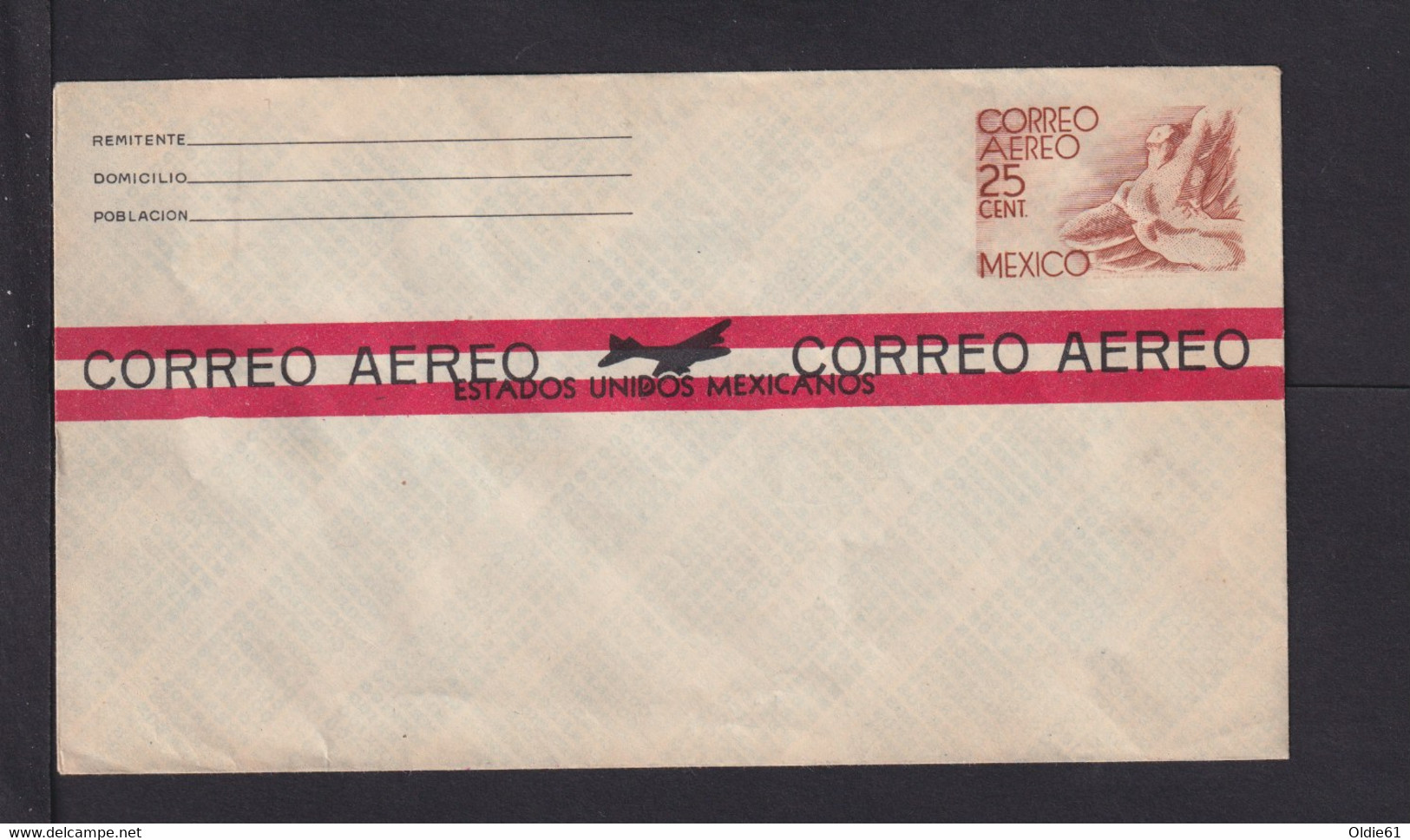 25 Cts  Ganzsachenumschlag   Correo Aerro Ungebraucht - Messico