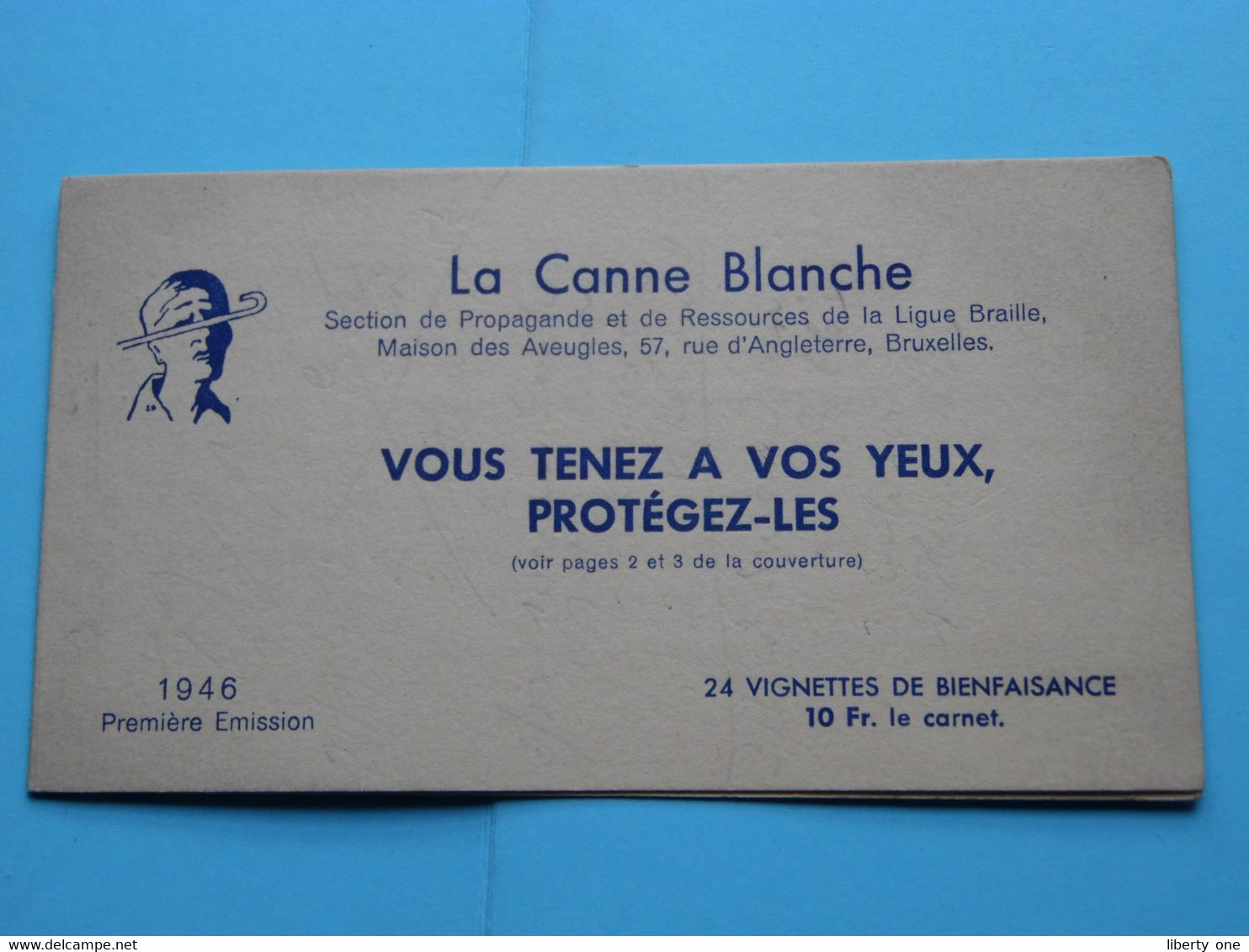 La CANNE BLANCHE ( Encore 16 Vignettes ) 1946 Première Emission / Ligue Braille BRUXELLES ( Voir / Zie SCANS ) ! - Other & Unclassified