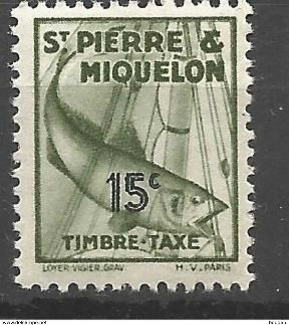 ST PIERRE ET MIQUELON TAXE N° 34 NEUF**  SANS CHARNIERE /  MNH - Postage Due