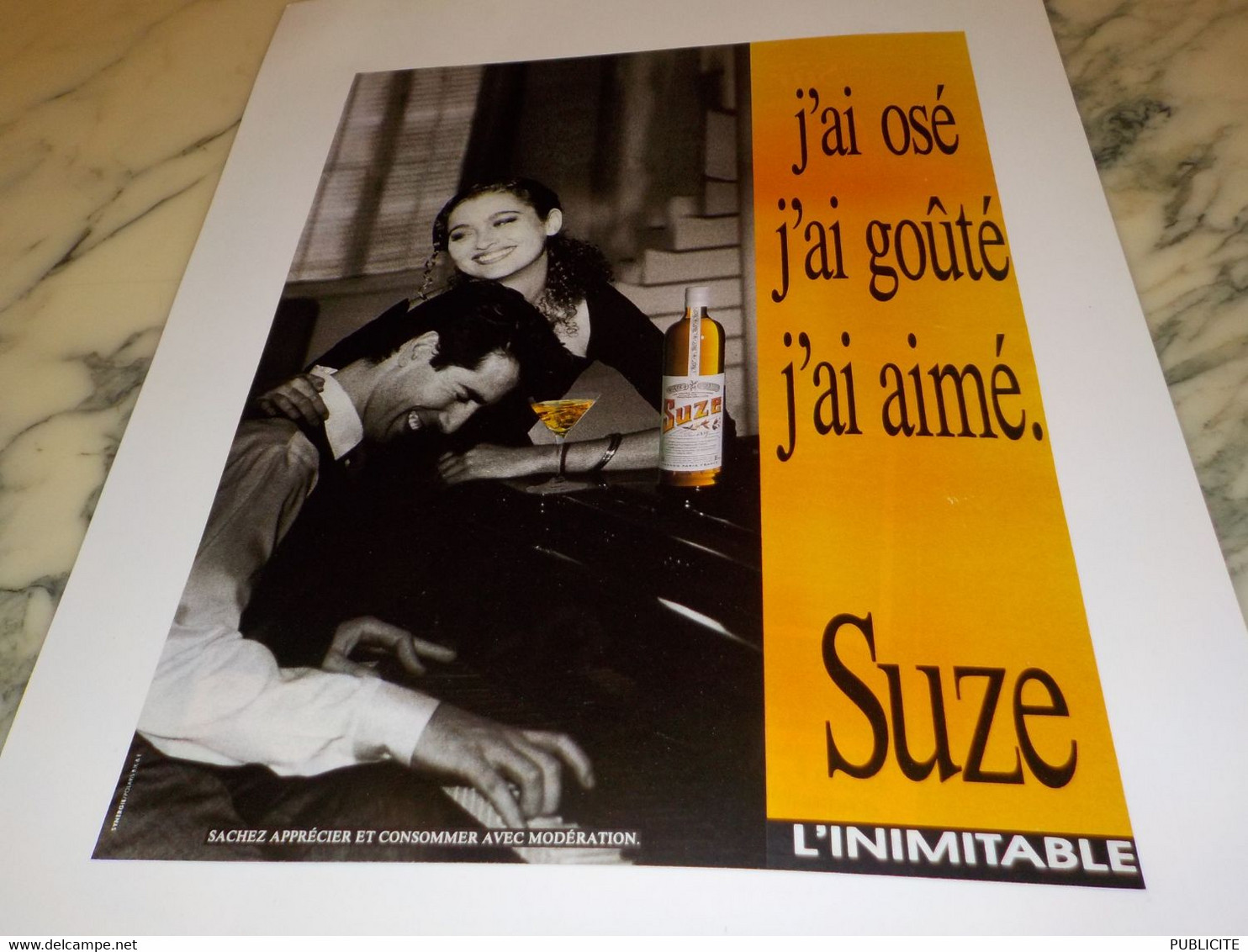 ANCIENNE  PUBLICITE J AI OSEZ C EST SUZE 1988 - Alcohols