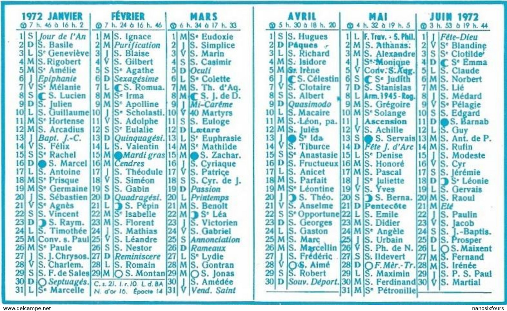 CALENDRIERS AN 1972. DIM 110 X 80.  MARINE NATIONALE TOULON - Petit Format : 1921-40