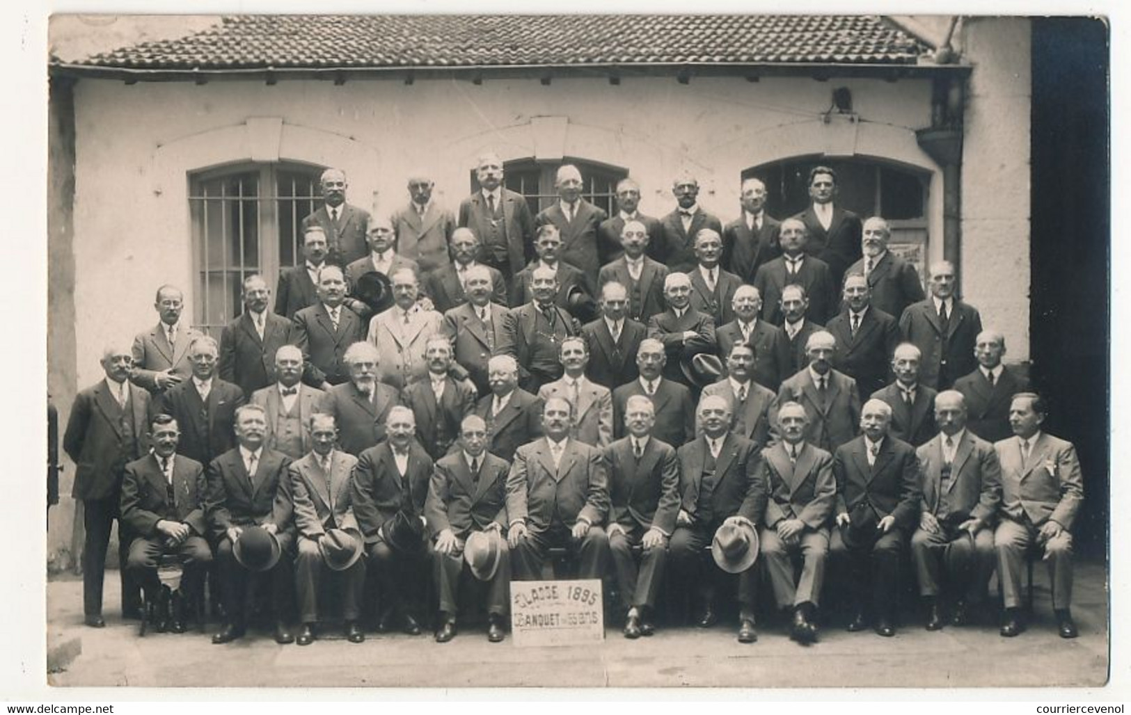 CPA Photo - Groupe D'hommes, "Classe 1895 - Banquet Des 55 Ans" - Photographie Sylvain Jacquin - Valence