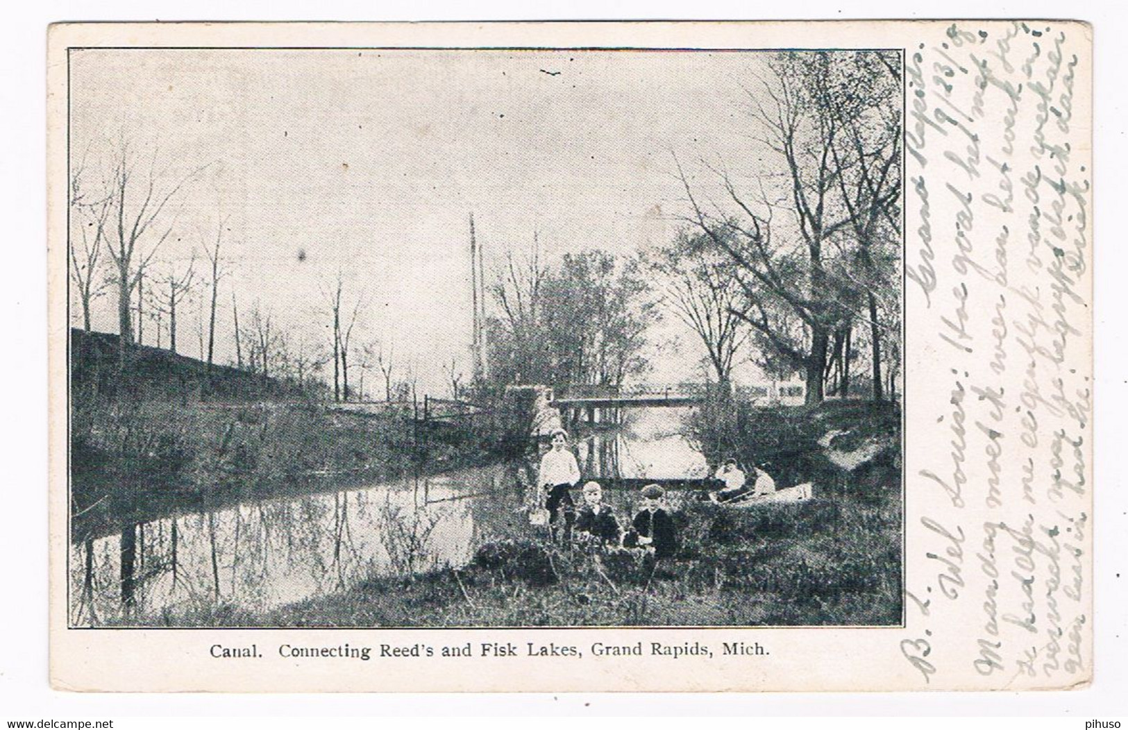 US-858   GRAND RAPIDS : Canal, Connecting Reed's And Fisk Lakes - Grand Rapids