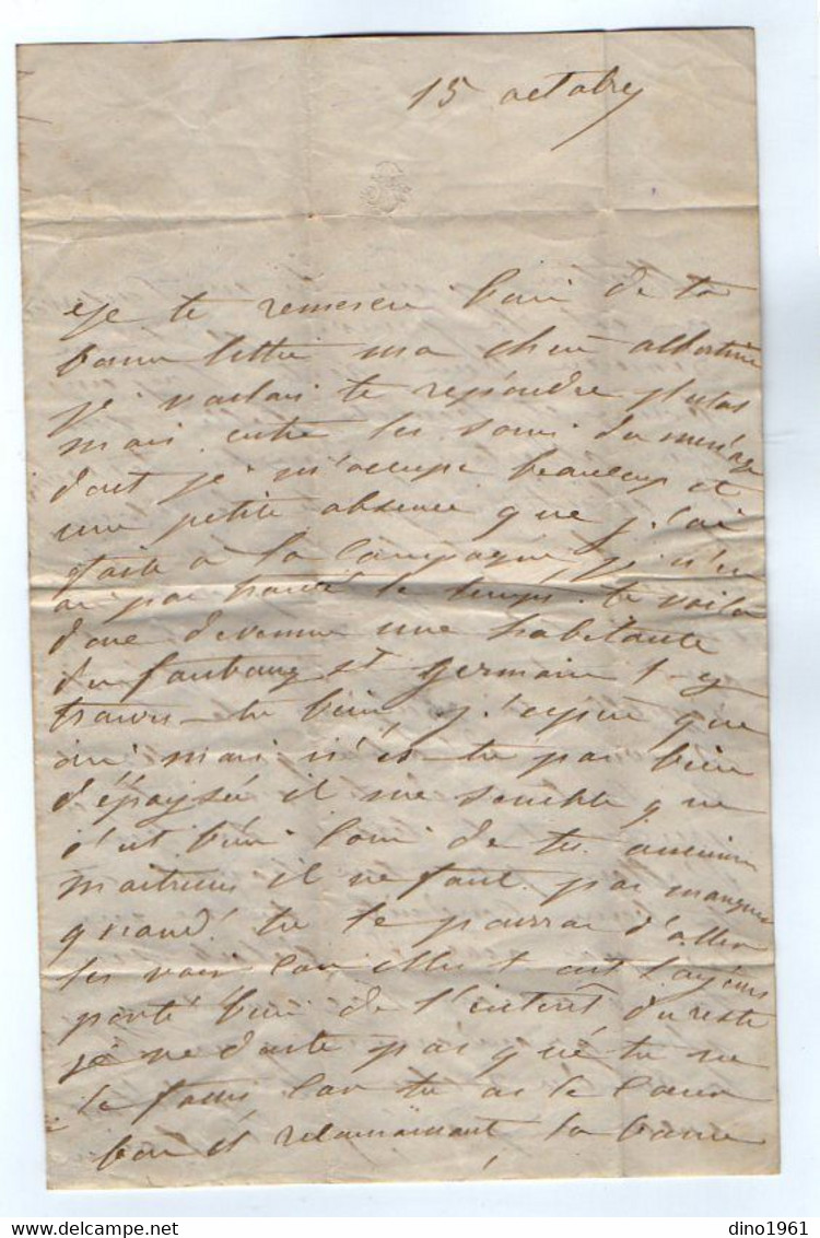 TB 3146 - 1859 - LAC - Lettre De PORT - LOUIS ( Morbihan ) Pour Mme HORVILLE ( Couturière ) à PARIS - 1849-1876: Classic Period