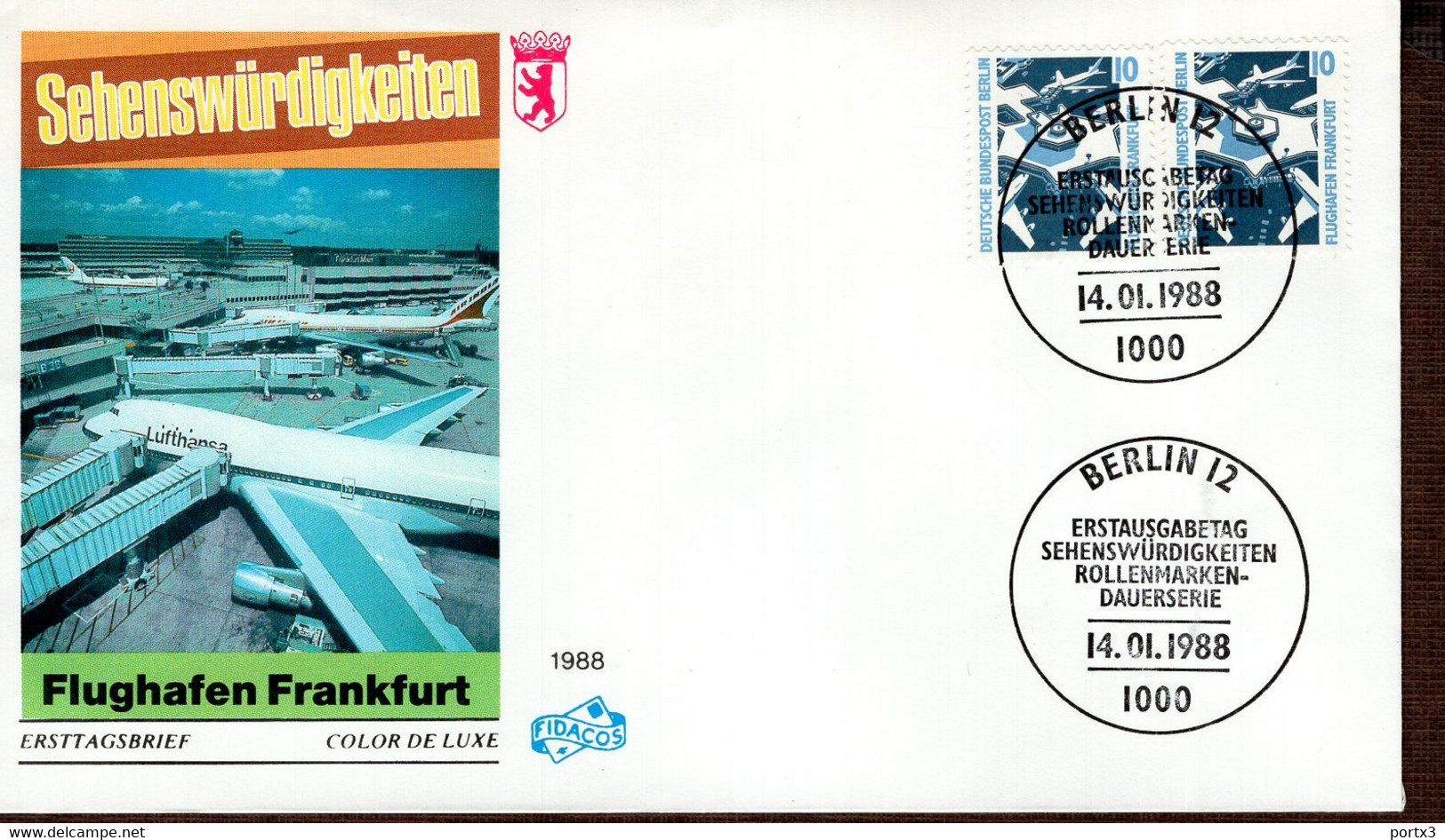 Berlin FDC Aus 1988 Ex 9 Items  Gestempelt / Used / Oblitéré (Berl 045) - 1981-1990