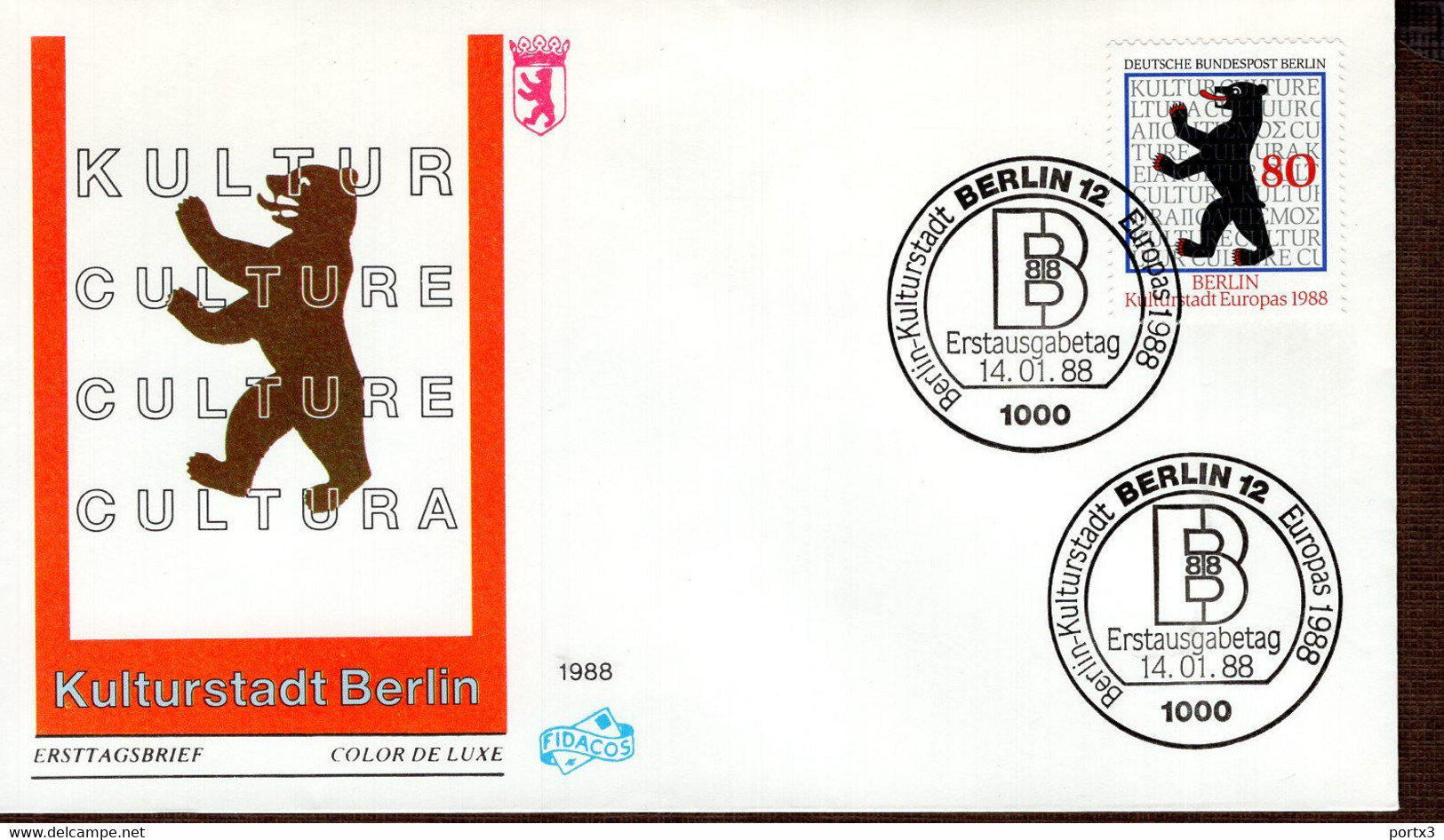 Berlin FDC Aus 1988 Ex 9 Items  Gestempelt / Used / Oblitéré (Berl 045) - 1981-1990