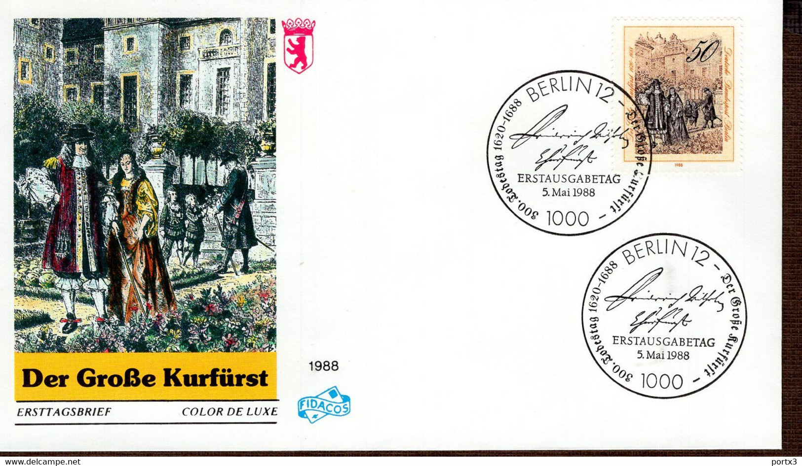 Berlin FDC aus 1988 ex 10 items gestempelt / used / oblitéré (Berl 046)