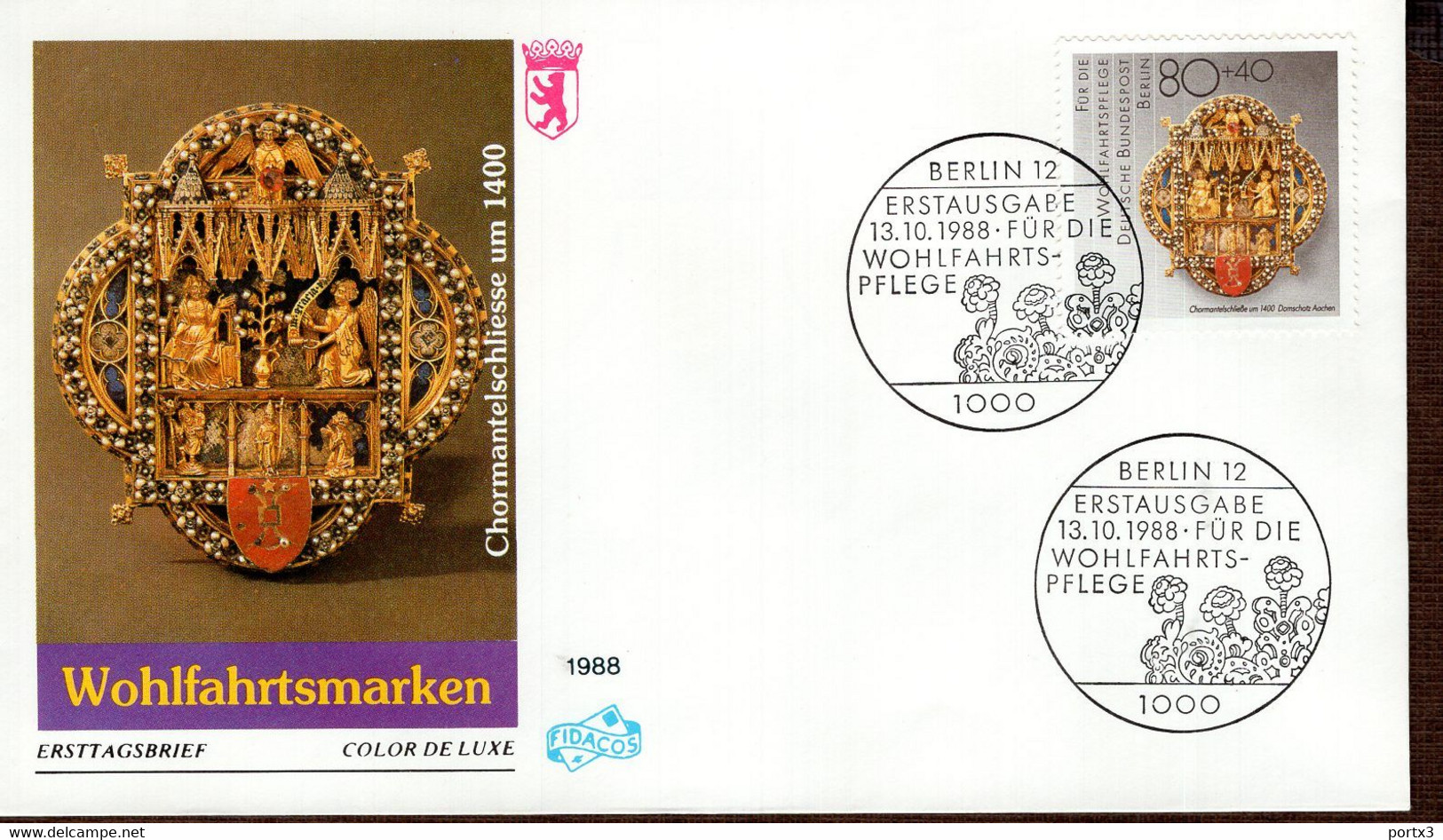 Berlin FDC Aus 1988 Ex 13 Items  Gestempelt / Used / Oblitéré (Berl 047) - 1981-1990