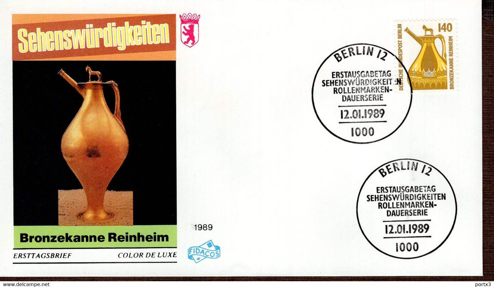 Berlin FDC Aus 1989 Ex 9 Items Gestempelt / Used / Oblitéré (Berl 048) - 1981-1990