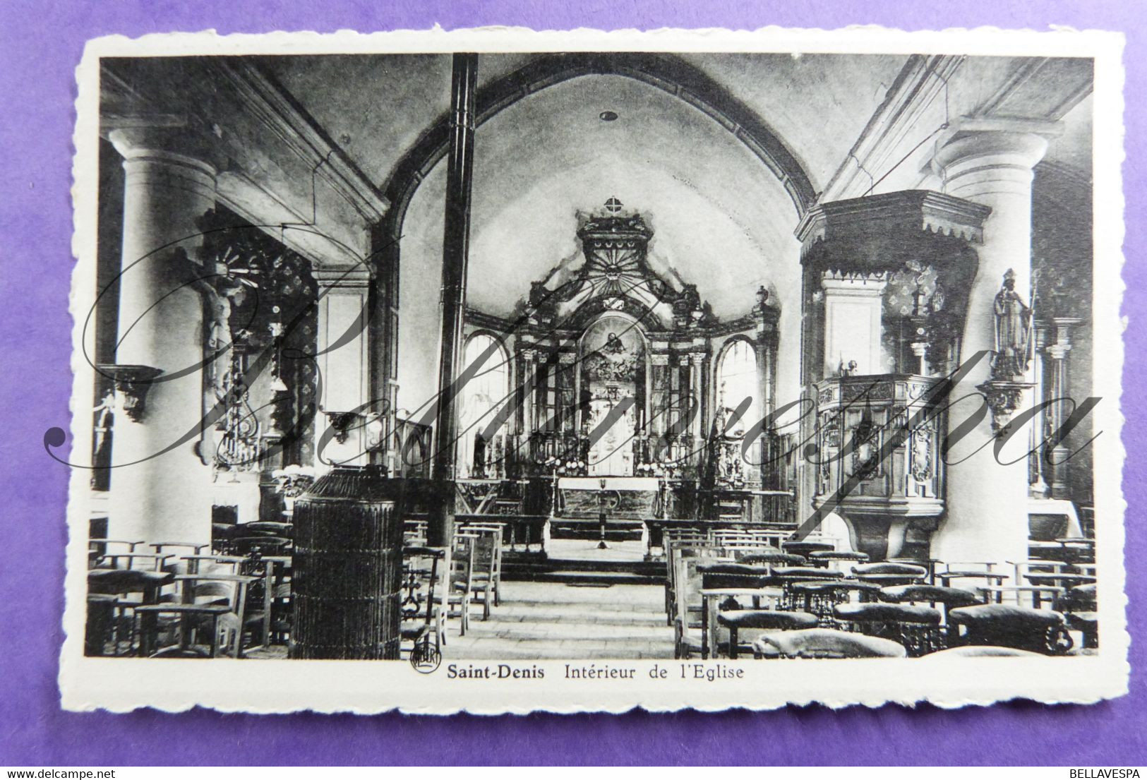 Saint Denis Eglise Interieur Namur La Bruyère Belgique - Mons