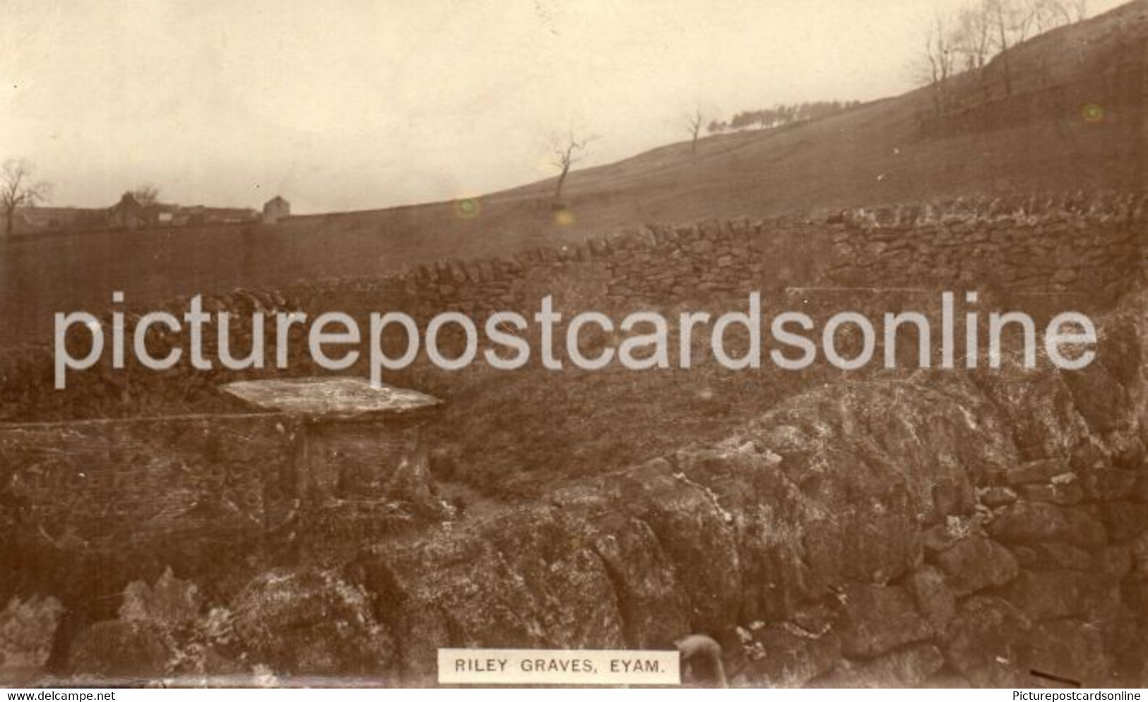 RILEY GRAVES EYAM OLD R/P POSTCARD DERBYSHIRE - Derbyshire