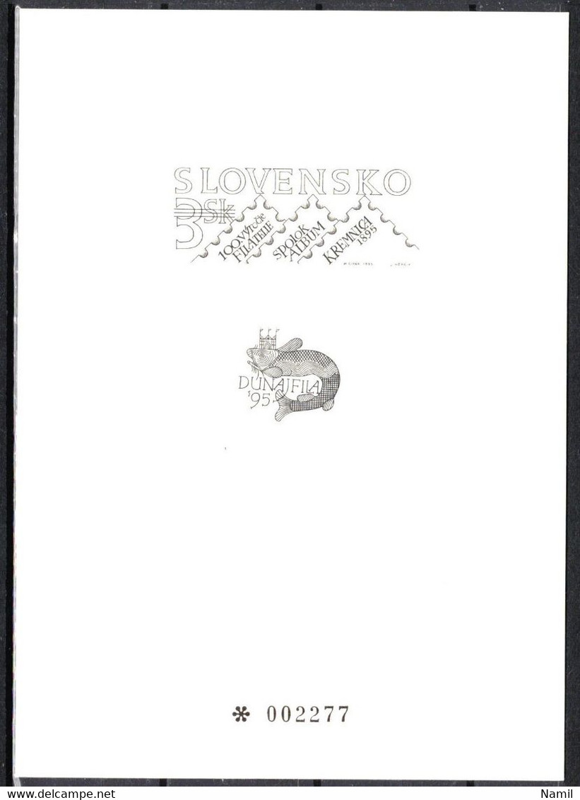 (*) Slovaquie 1995, PT  9, Epreuve - Hojas Bloque