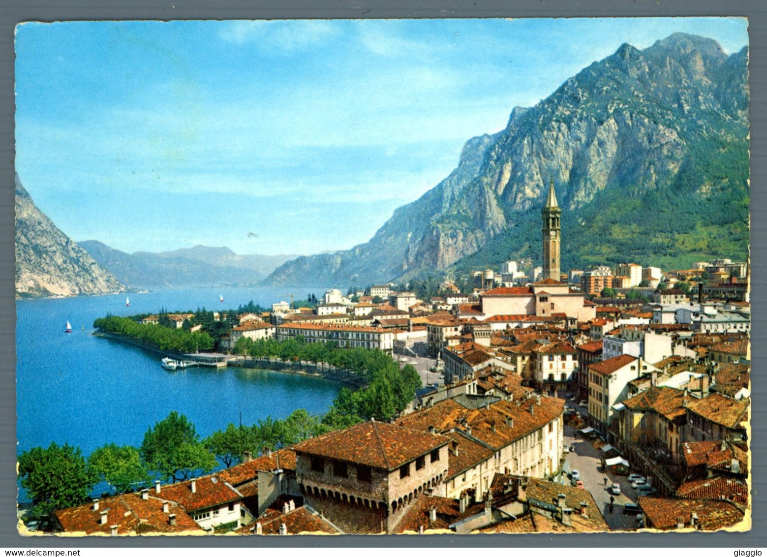 °°° Cartolina - Lecco Veduta Panoramica Viaggiata °°° - Lecco