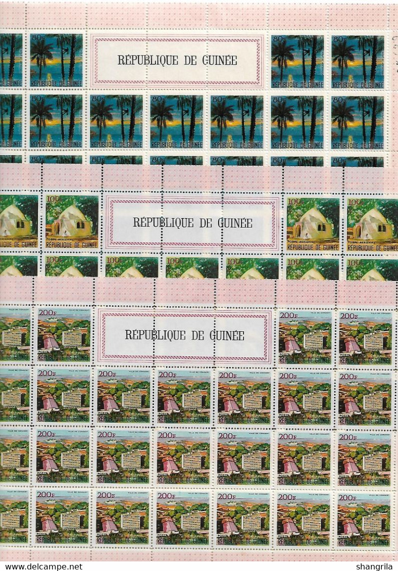 Ac 60/62 lot blocs  feuilles  timbres **   Guinée lot 2   cote 834 €