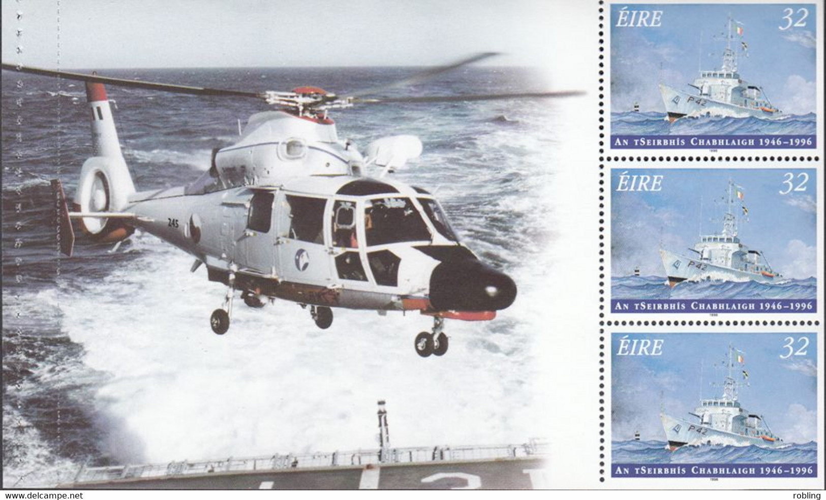 Ireland 1996 Lighthouse / Helicopter A5798 Hook Head / Sheet Scott 1019 Michel 955 Yvert 956 Gibbons 1013 - Fari