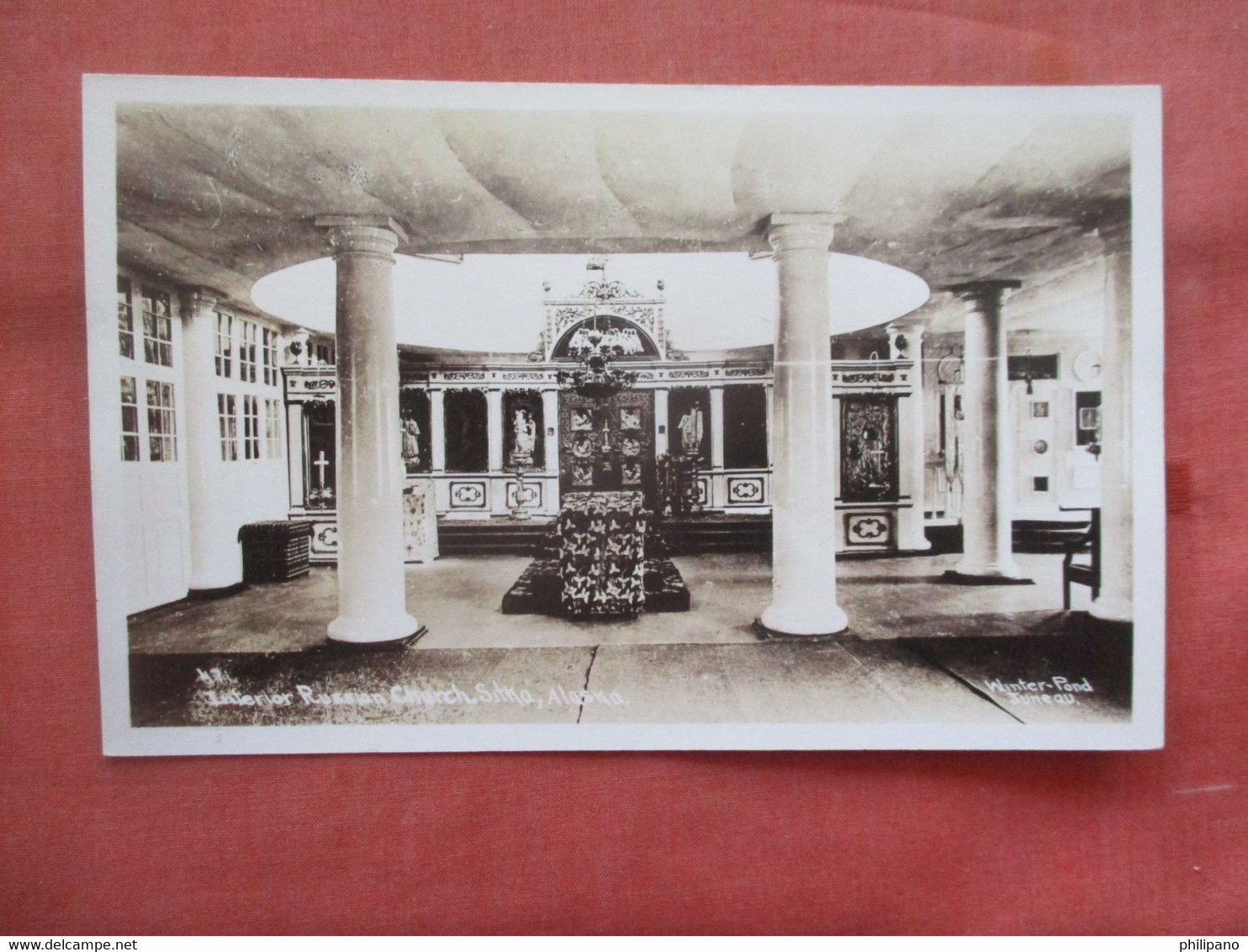 RPPC Interior Russian Church.    Sitka  Alaska > Sitka      Ref 5513 - Sitka