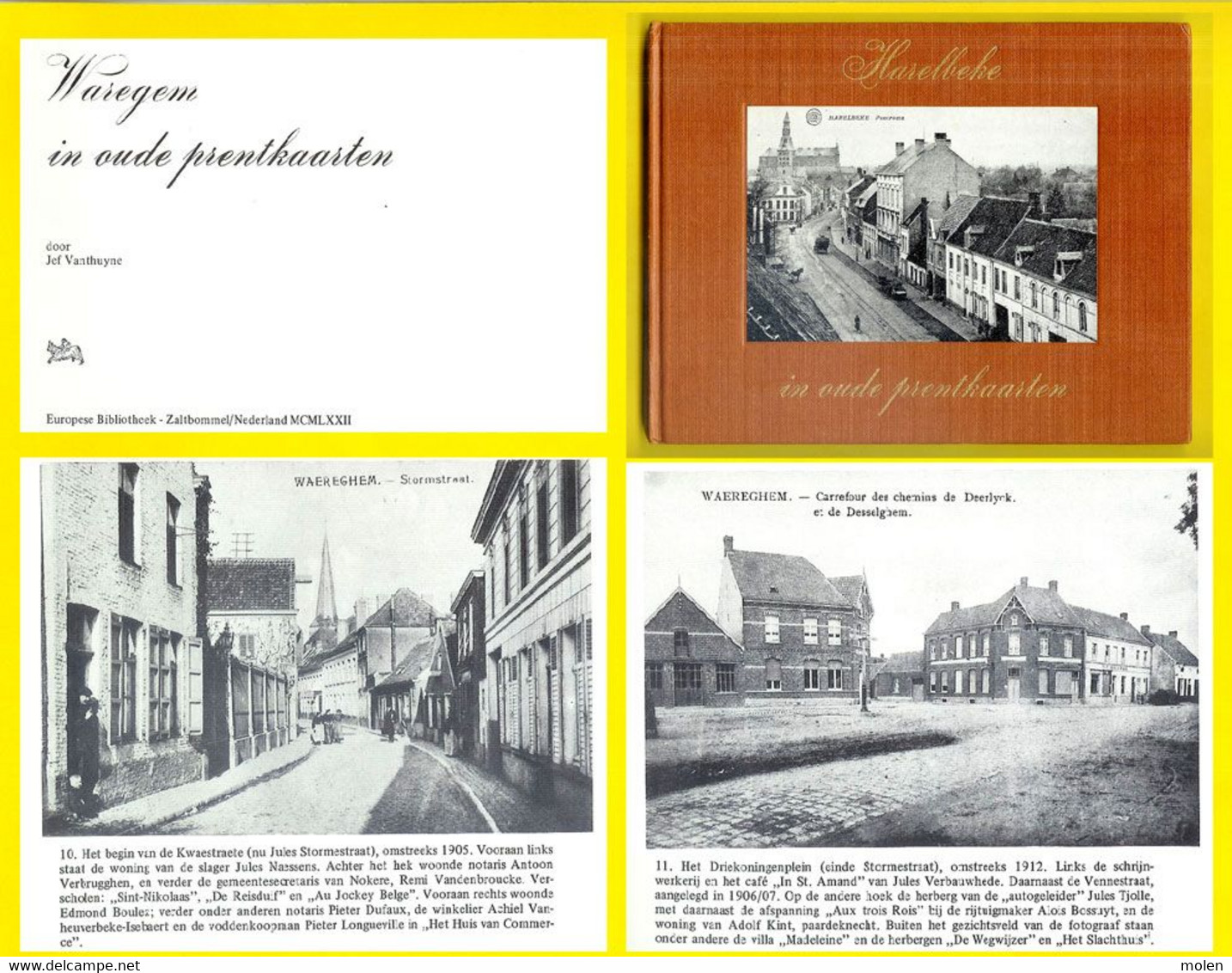 ©1972 WAREGEM En Dus Niet Harelbeke IN 76 OUDE PRENTKAARTEN Prachtig Naslagwerk Postkaarten Verzamelaars HEEMKUNDE Z341 - Waregem