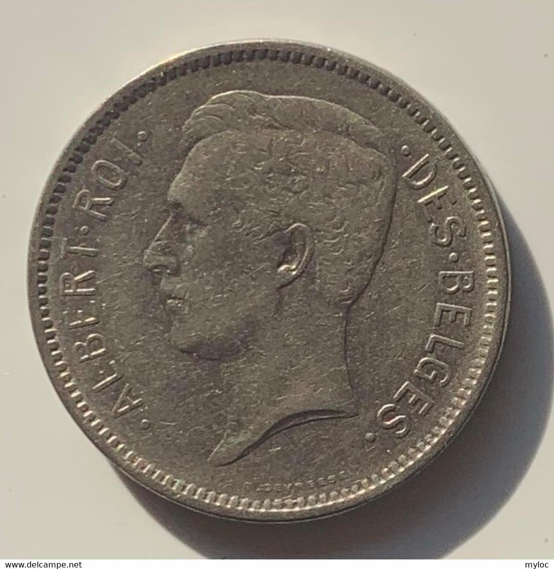 Pièce De Monnaie. Belgique. 5 Francs. Un Belga.  Albert I. 1932. Argent. - 5 Frank & 1 Belga